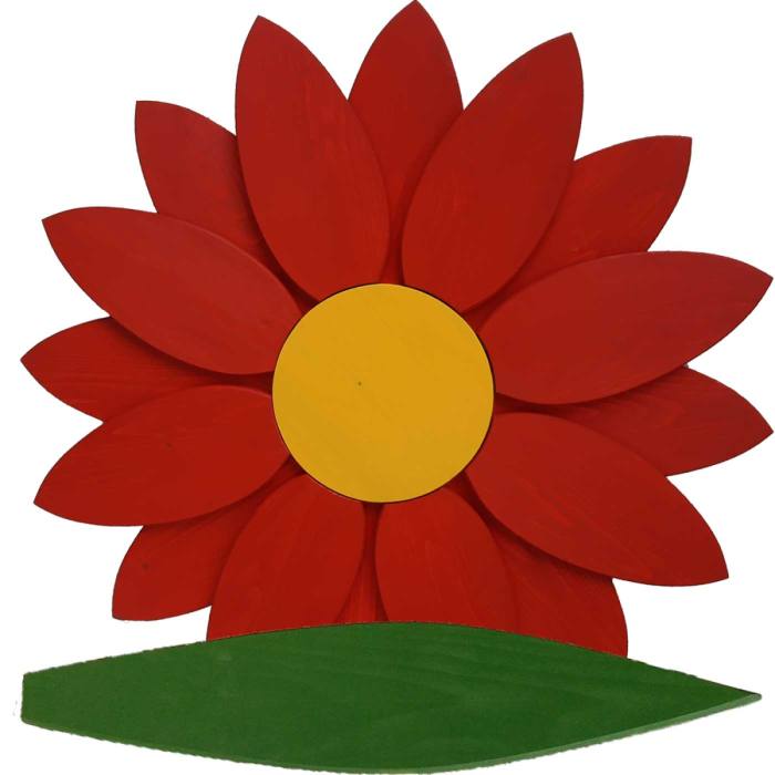 Roža za obletnice 100 cm 16 cvetnih listov, 2 lista 307