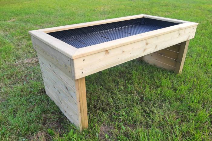 Dvignjena visoka greda, dostop z invalidskim vozičkom - smreka 200 x 100 x 87 cm 591
